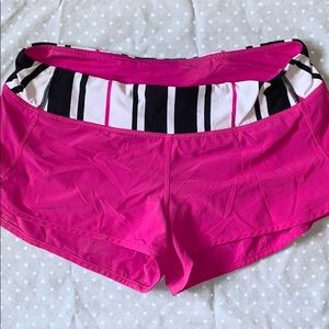 Lululemon speed shorts. Pink 8